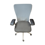 Pre-Owned Haworth Zody Task Chair | Light Blue Back Grey Seat Ergonomic Office