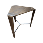 Used Davis 35in Wooden Triangle Table, 42in High