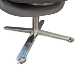 Pre-Owned Steelcase i2i Swivel Lounge Chair | Grey Fabric with Chrome Base | Professional Seating