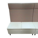 Pre-Owned Kimball Villa 3-Seat Lounge | Privacy Back Design | Red Grey White Collaborative Seating