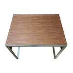 Bernhardt Wooden End Table with Chrome Frame, 26inx20inx20in
