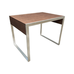Bernhardt Wooden End Table with Chrome Frame, 26inx20inx20in