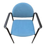 Pre-Owned KI Crystal Teal Versa Side Chair | Chrome Arms Stackable Office Seating