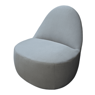 Pre-Owned Bernhardt Grey Fabric Mitt Chair | Baseball Glove Inspired Mobile Lounge Seating