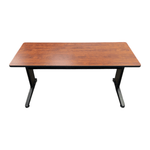 Pre-Owned Cherry Top Training Table | Black Metal Base | 60x24 Professional Workspace