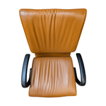 Pre-Owned Neutral Posture Conference Chair, Dark Saddle Leather/Black Frame