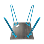 Pre-Owned 3x Square Top End Tables | Turquoise Hairpin Legs | 19x19 Modern Design
