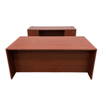 Cherry Desk (70-7/8inX35-1/2in) & Credenza (70-7/8inX23-5/8in)