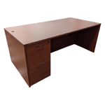 Cherry Desk (70-7/8inX35-1/2in) & Credenza (70-7/8inX23-5/8in)