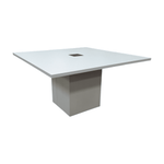 Steelcase White Square Top Table with Power, 54inX54in