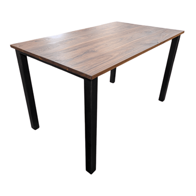 Custom Bar Height Wood Table with Solid Metal Frame, 72x42x42