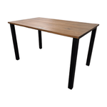 Custom Bar Height Wood Table with Solid Metal Frame, 72x42x42