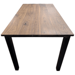 Custom Bar Height Wood Table with Solid Metal Frame, 72x42x42