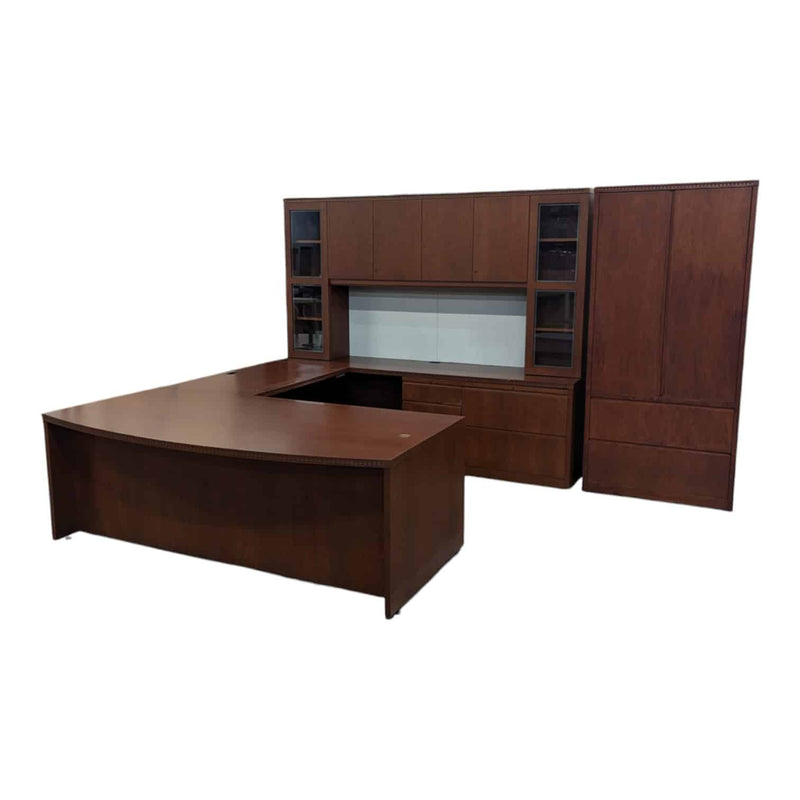 Novikoff bowfront L-Shape Sit to Stand desk