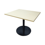 Rectangular Maple Top Black Metal Base Breakroom Table, 36inX30