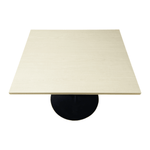 Rectangular Maple Top Black Metal Base Breakroom Table, 36inX30