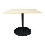 Rectangular Maple Top Black Metal Base Breakroom Table, 36inX30