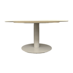 Pre-Owned Steelcase Coalesse 42in White Washed Top | Grey Metal Base Short Table