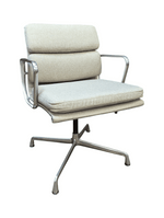 Herman Miller Eames Mid-Back Grey Fabric Soft Pad Side Chair