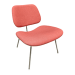Herman Miller Eames Molded Plywood Lounge Chair in Red with Chrome Base