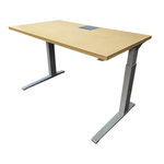 Herman Miller Maple Top Grey Base Sit to Stand, 52inX29in