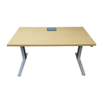 Herman Miller Maple Top Grey Base Sit to Stand, 52inX29in