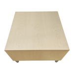 Pre-Owned HON Maple End Table 24x24x17 - Grey Metal Legs | Office Accent Furniture