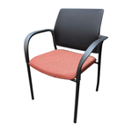 HON Ignition Multi-Purpose Stack Chair with Red Seat Black Mesh Back & Frame
