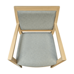 Global Side Chair - Grey Fabric with Maple Wood Frame | Pre-Owned Stacking Guest Chair