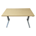 Herman Miller Maple Top Grey Base Sit to Stand, 52inX29in
