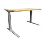 Herman Miller Maple Top Grey Base Sit to Stand, 52inX29in
