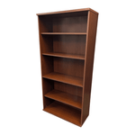 5-Shelf Cherry Bookcase, 35.5inX14.5inX73in