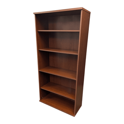 5-Shelf Cherry Bookcase, 35.5inX14.5inX73in