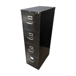 Pre-Owned HON Black Metal 4-Drawer Vertical File Cabinet