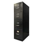 Pre-Owned HON Black Metal 4-Drawer Vertical File Cabinet