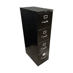 Pre-Owned HON Black Metal 4-Drawer Vertical File Cabinet