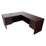 Hon Rh Mahogany L-shape Desk 66x30 With 48x24 Return
