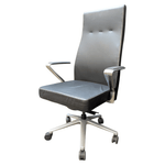 Geiger Sotto High-Back Black Leather Chair