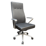 Geiger Sotto High-Back Black Leather Chair