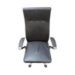 Geiger Sotto High-Back Black Leather Chair