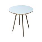 Herman Miller White Round Top Table with Chrome Legs 21Wx26T
