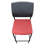 Modern Bar Stool with Red Seat and Black Frame | SitOnIt Focus Armless Design