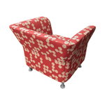 Pre-Owned HON Paoli Flock Square Lounge Chair - Red with Tan Dots | Modular Seating