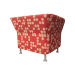 Pre-Owned HON Paoli Flock Square Lounge Chair - Red with Tan Dots | Modular Seating