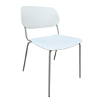 Pre-Owned Keilhauer Loon White Stack Chair | Space-Saving Office Seating