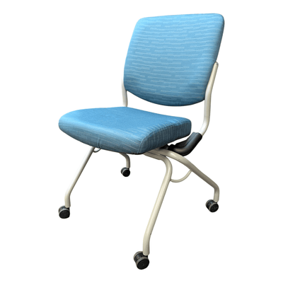Hon Perpetual Nesting Chair, Aqua Upholstered Seat