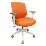 Poppin Max Mid Back Task Chair - Orange & White