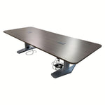 Steelcase 10x4 Dark Bronze Rectangular Conference Table with Power outlets