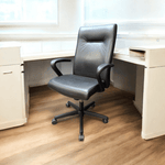 Pre-Owned HON Black Leather Conference Chair | Ergonomic Executive Seating | STVC240804