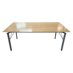 Herman Miller 78x42 Maple Table with 4 Pewter Legs